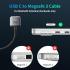 Mcdodo 140W USB C to Magnetic 3 Cable, MacBook Air Charger Mag-Safe Cable Compatible with MacBook Pro/Air M1 M2 M3(2021-2024 14"&16")-6.6ft-Black